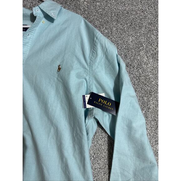 Polo Ralph Lauren Oxford Button Down Shirt Mens XXL Slim Fit Preppy Ivy League - Picture 2 of 9